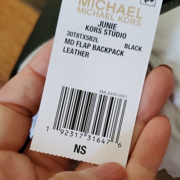 Michael Kors Junie Black Pebble Leather Backpack - Picture 5 of 7